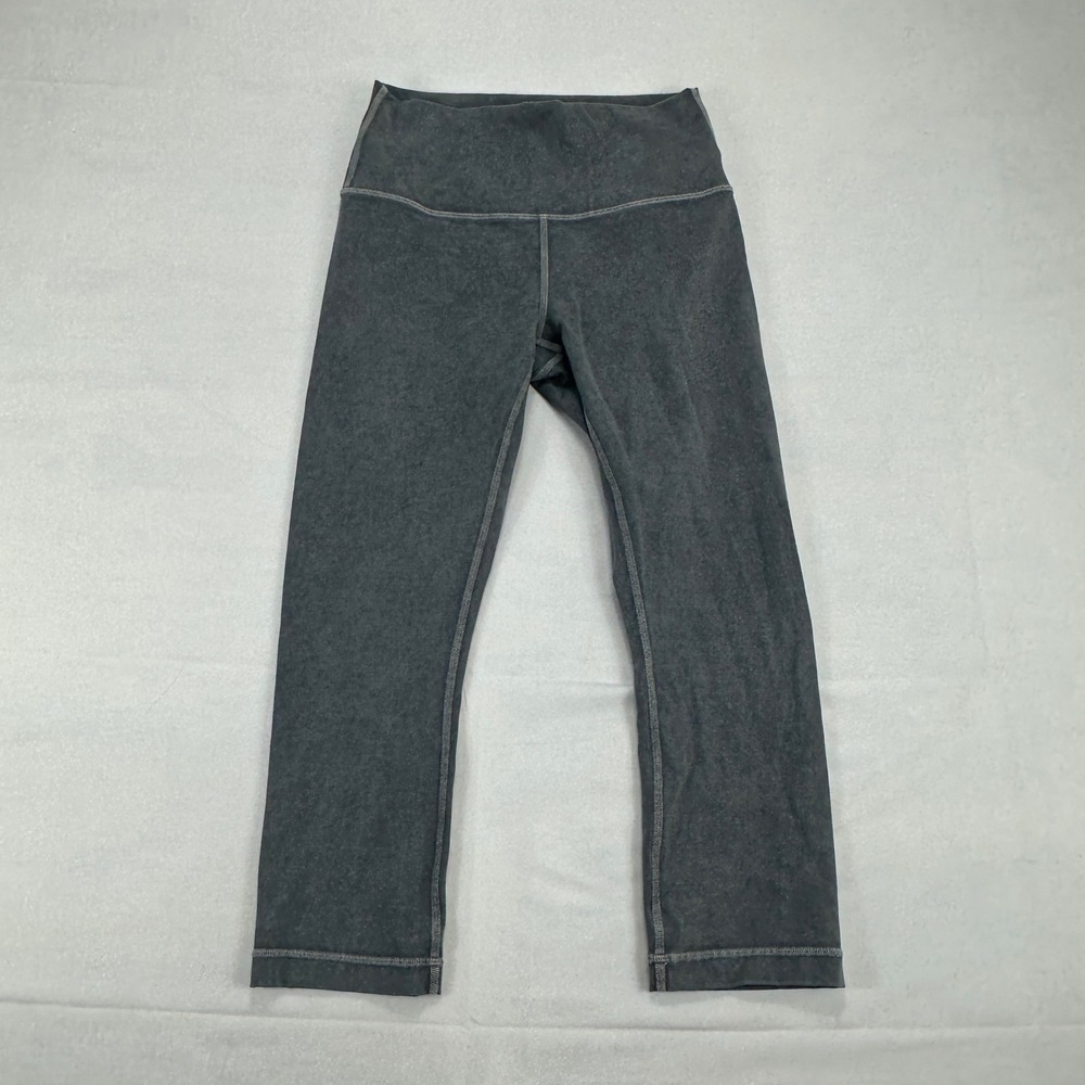 Lululemon Align Crop Leggings Womens 6 Gray High Waist Yoga Pants Activewear